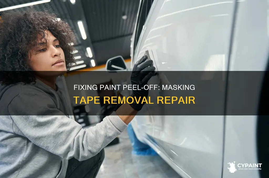 how to repair paint peeled off by masking tape