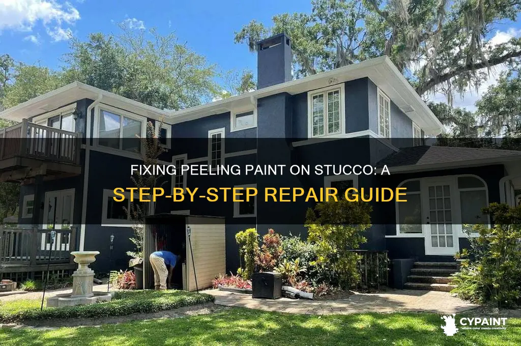 how to repair paint peeling off stucko