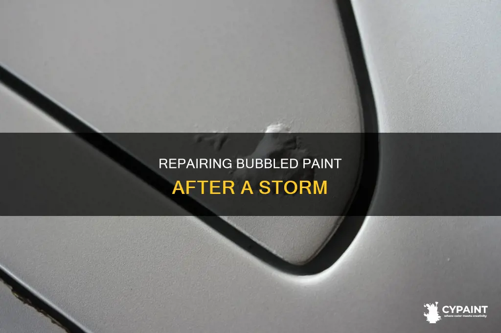 how to repair paint that bubbles in rain stoirm