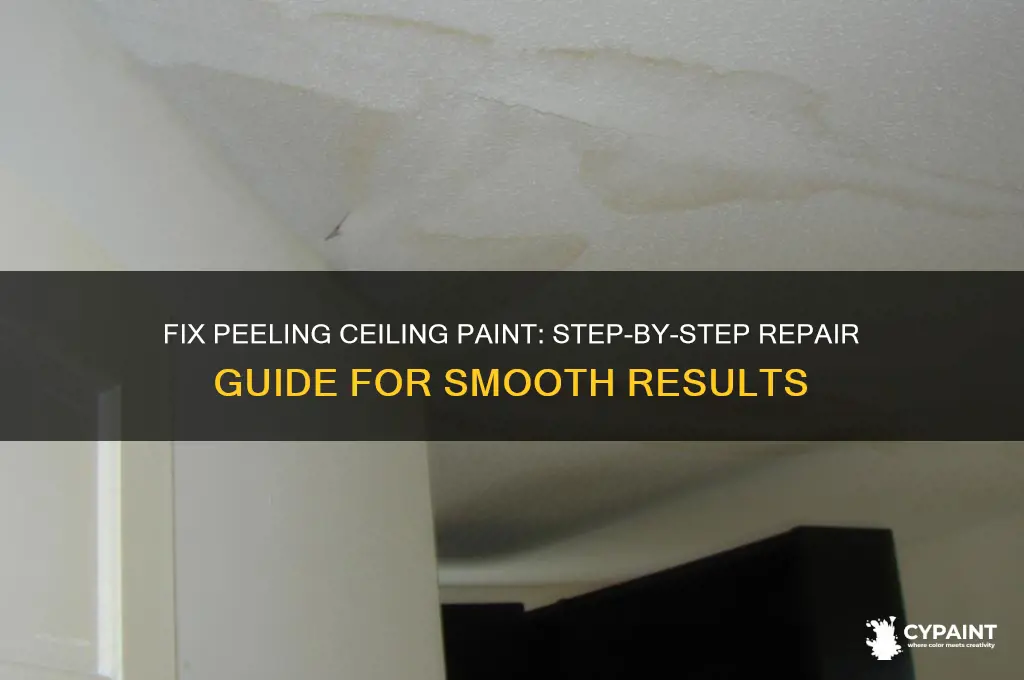 how to repair peeling paint on a ceilibg