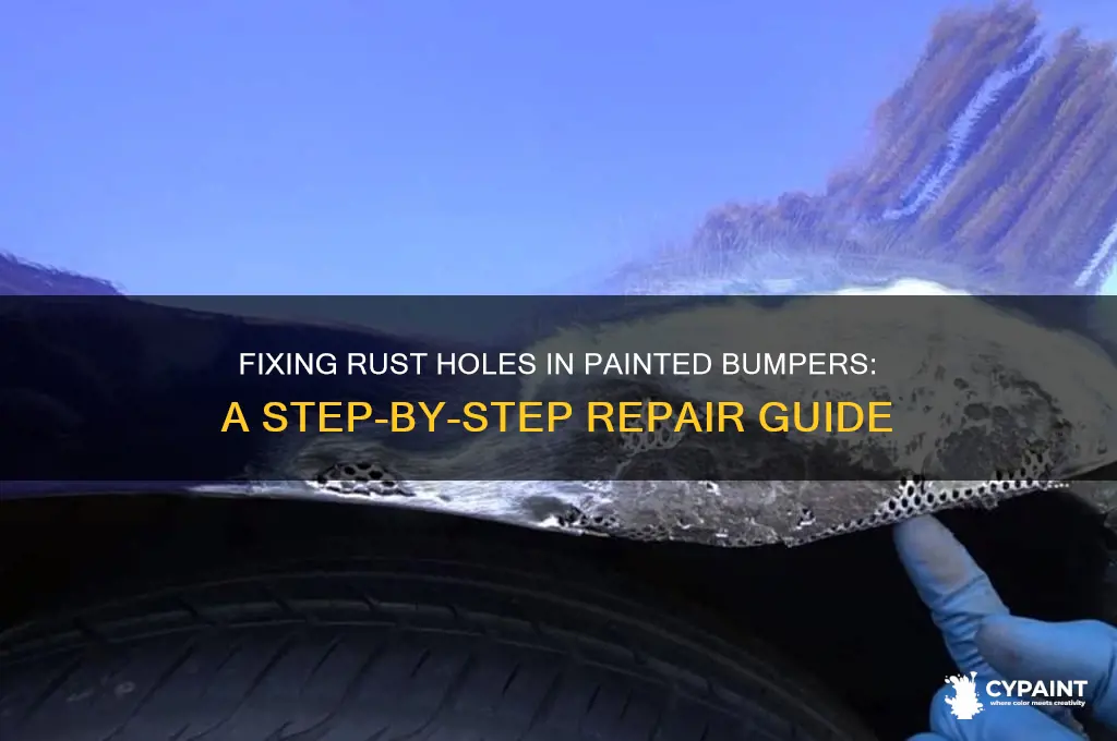 how to repair rust hole in painted bumper