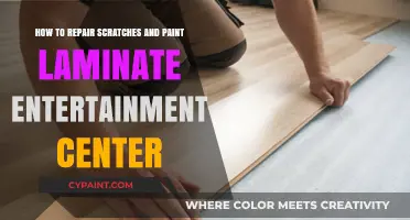 Repairing Scratches: Painting Laminate Entertainment Center