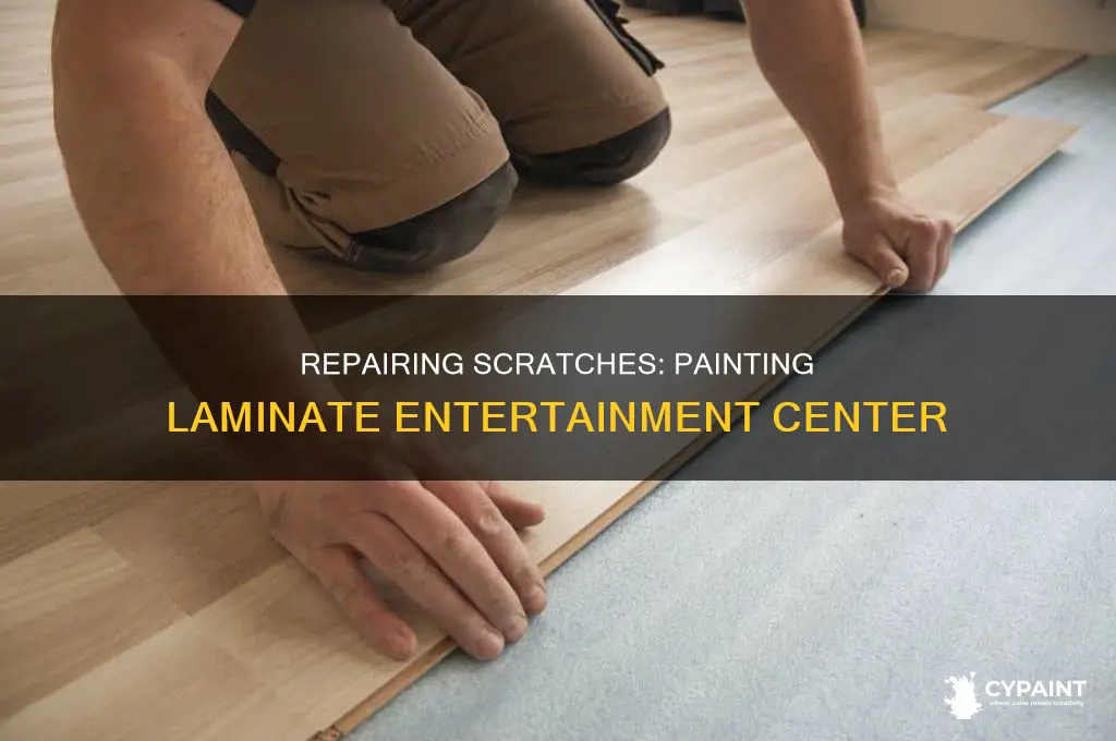 how to repair scratches and paint laminate entertainment center