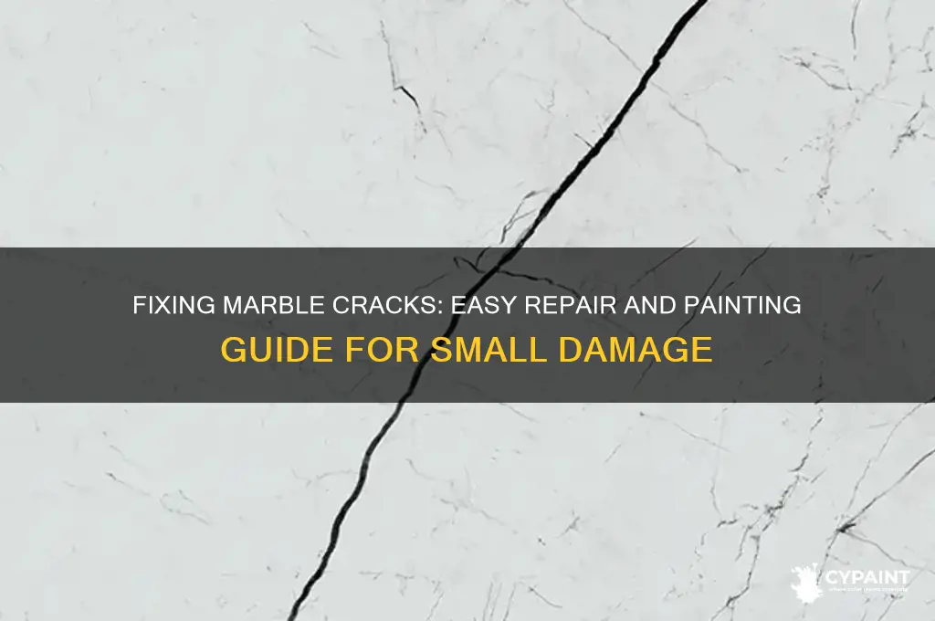 how to repair small marble crack and paint over it