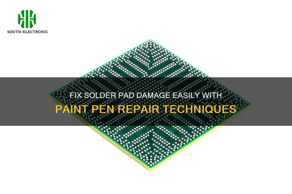 how to repair solder pads with paint pen