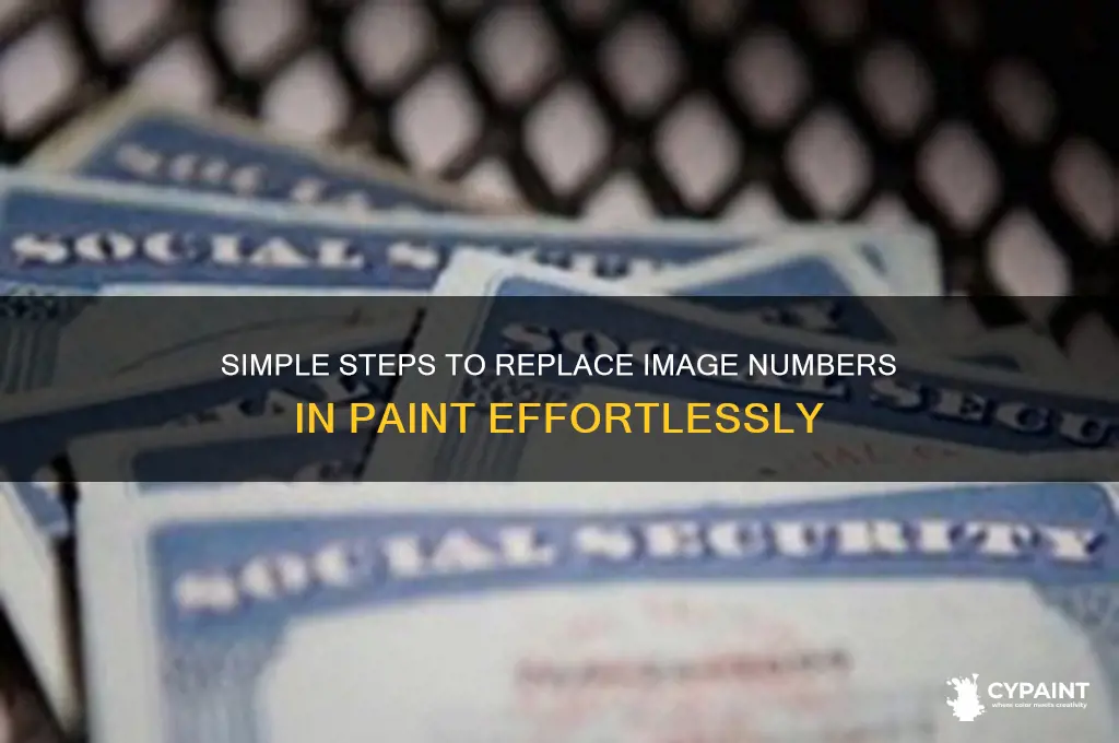 how to replace a image number in paint