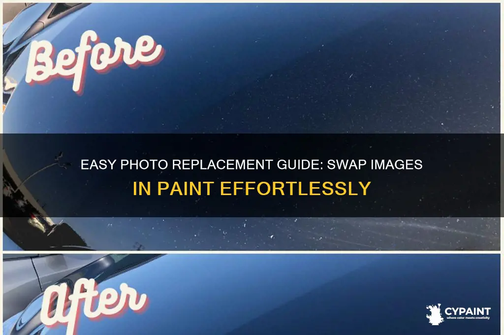 how to replace a photo with another photo on paint