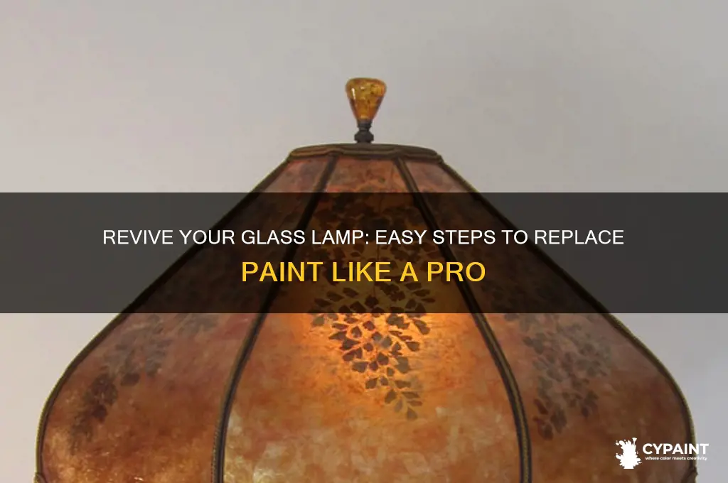 how to replace paint on glass lamp