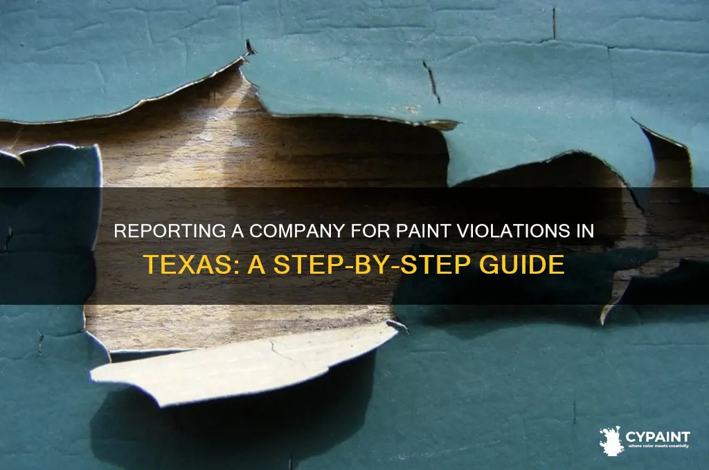 how to report a company paint in texas