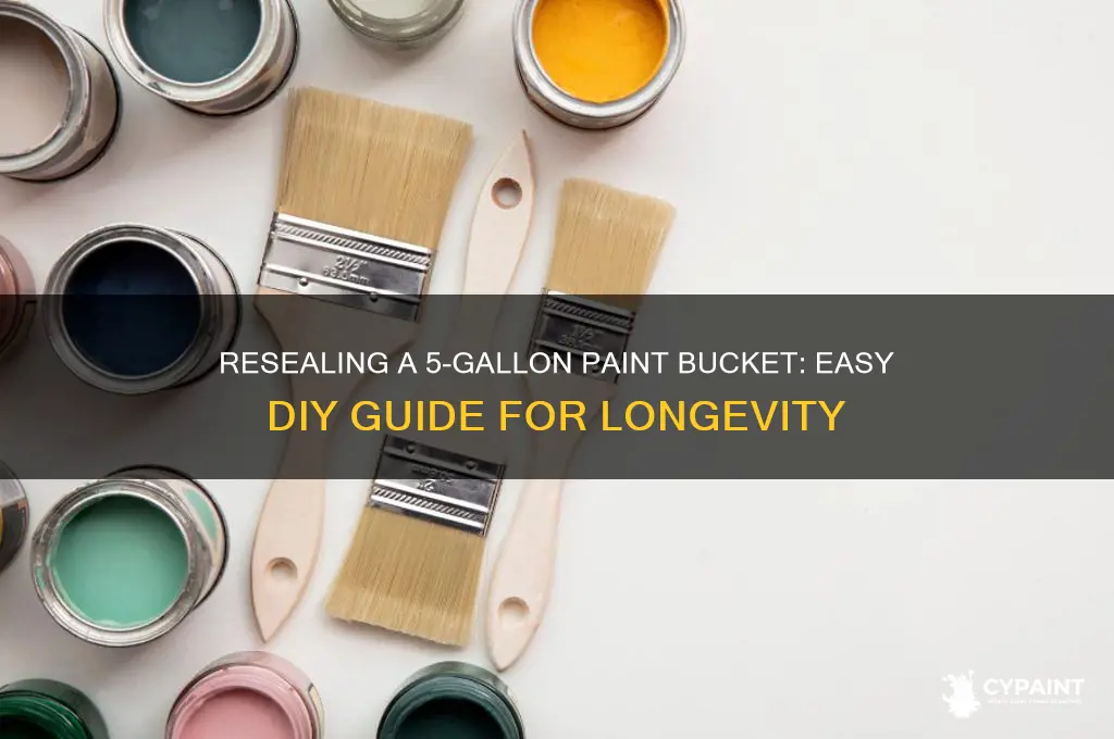 how to reseal a 5 gallon paint bucket
