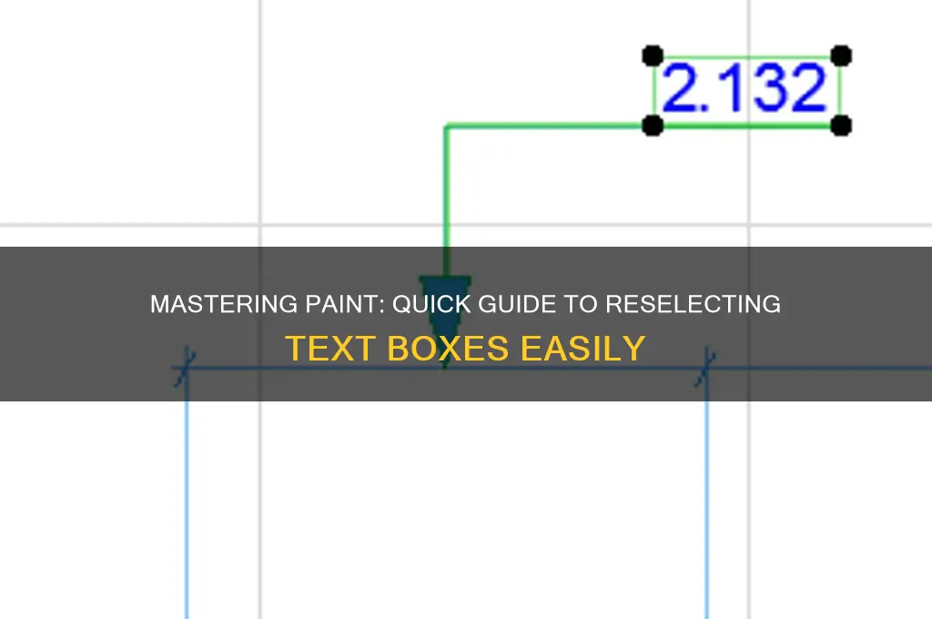 how to reselect a text box in paint