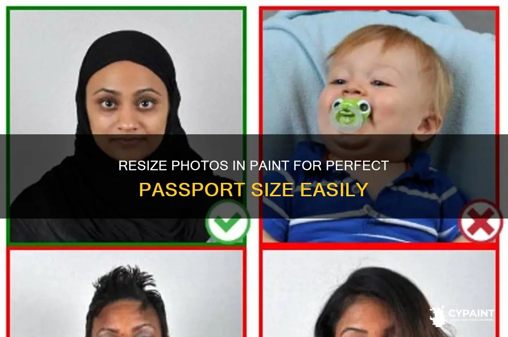 how to resize a photo in paint to passport size