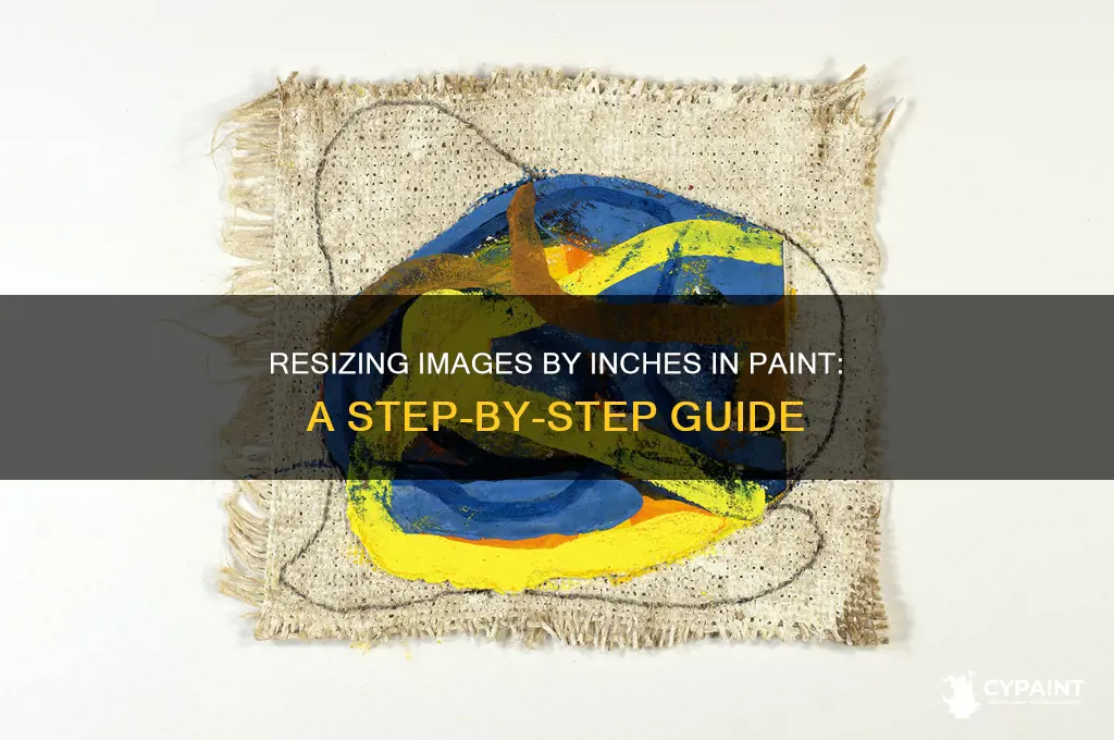 how to resize by inhes in paint