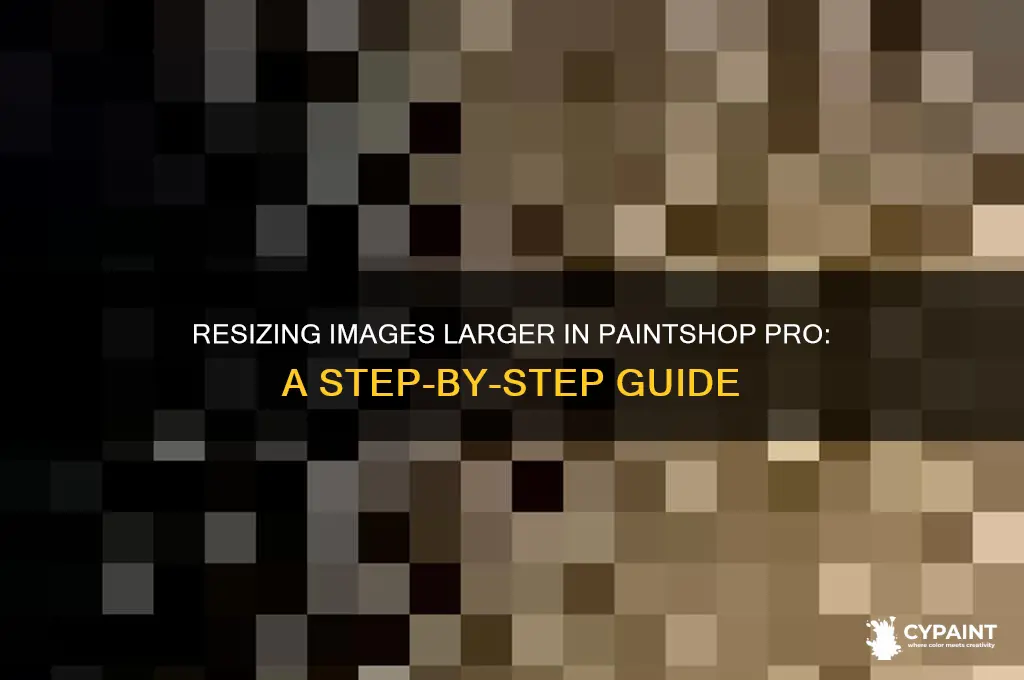 how to resize image larger paint shop pro