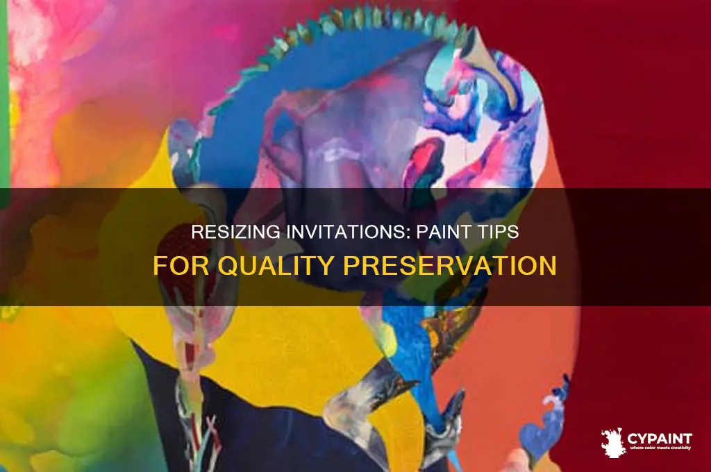 how to resize invitation in paint without losing quality