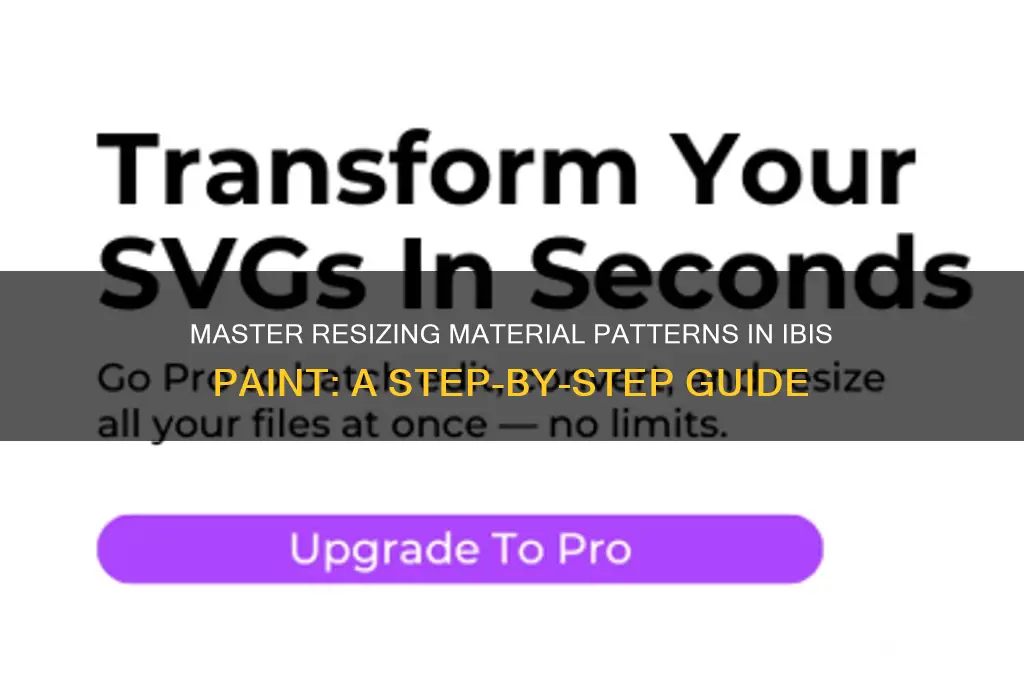 how to resize material patterns in ibisx paint