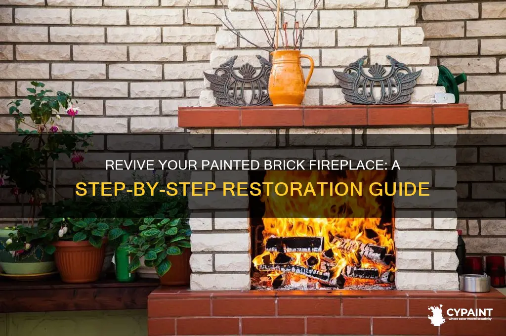 how to restore a painted brick fireplace