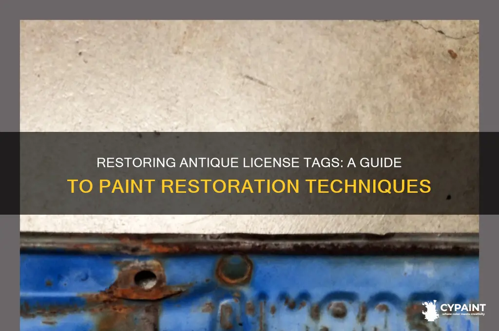 how to restore antique license tags restoration paint