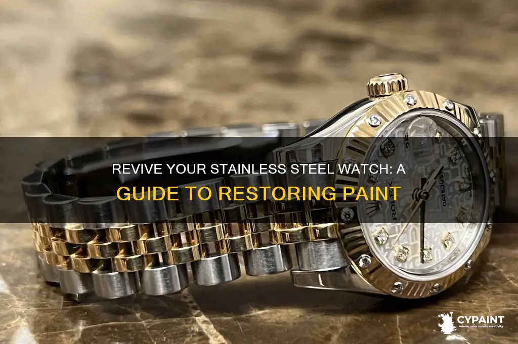 how to restore paint on stainless steel watch