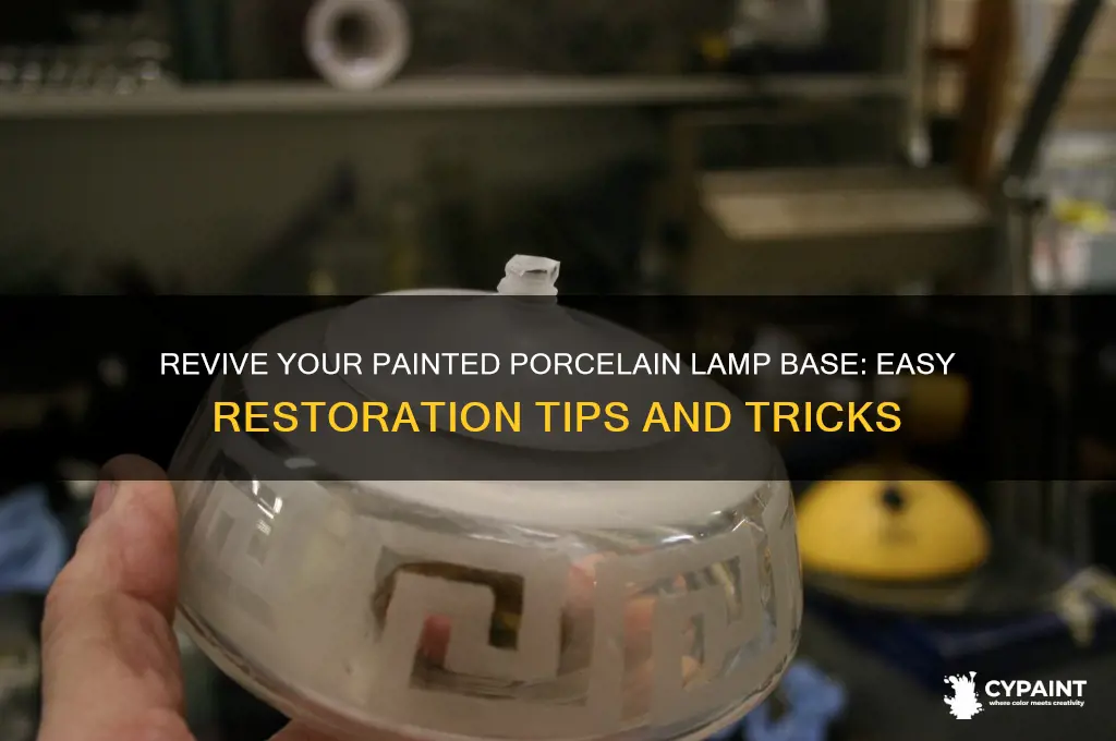 how to restore painted porcelain lamp base