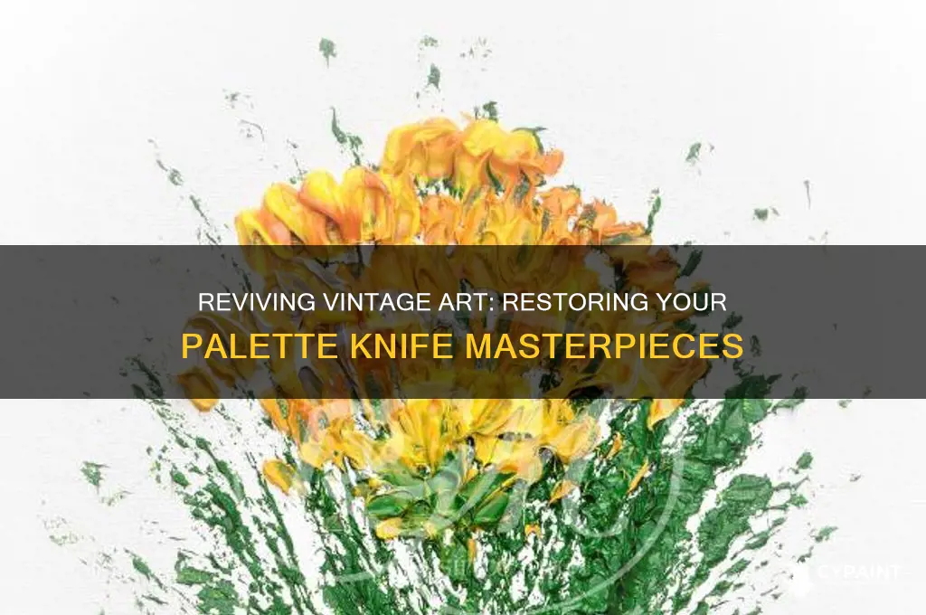 how to restore vintage artist painting pallate knife
