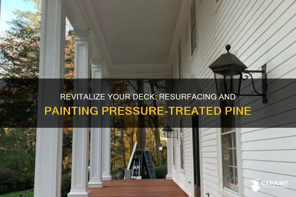 how to resurface and paint a pressure-treated pine deck