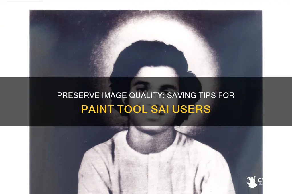 how to retain image quality when saving paint tool sai