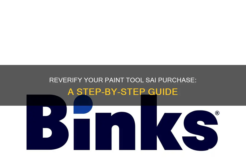 how to reverify your paint tool sai purchase