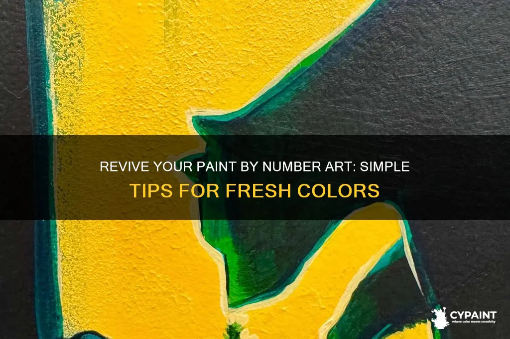 how to revive paint by number paint