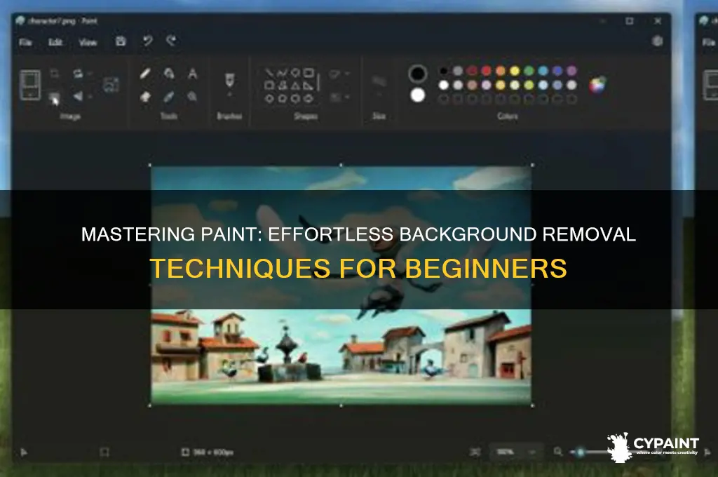 how to revmove the background in paint