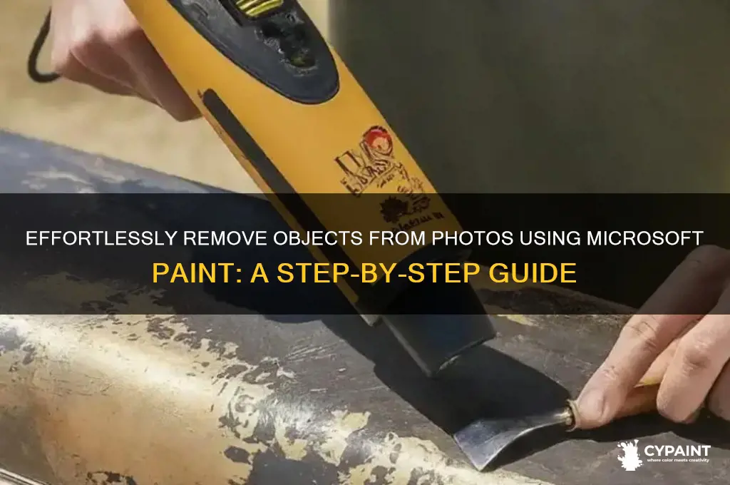 how to rmeove an object from a photo in paint