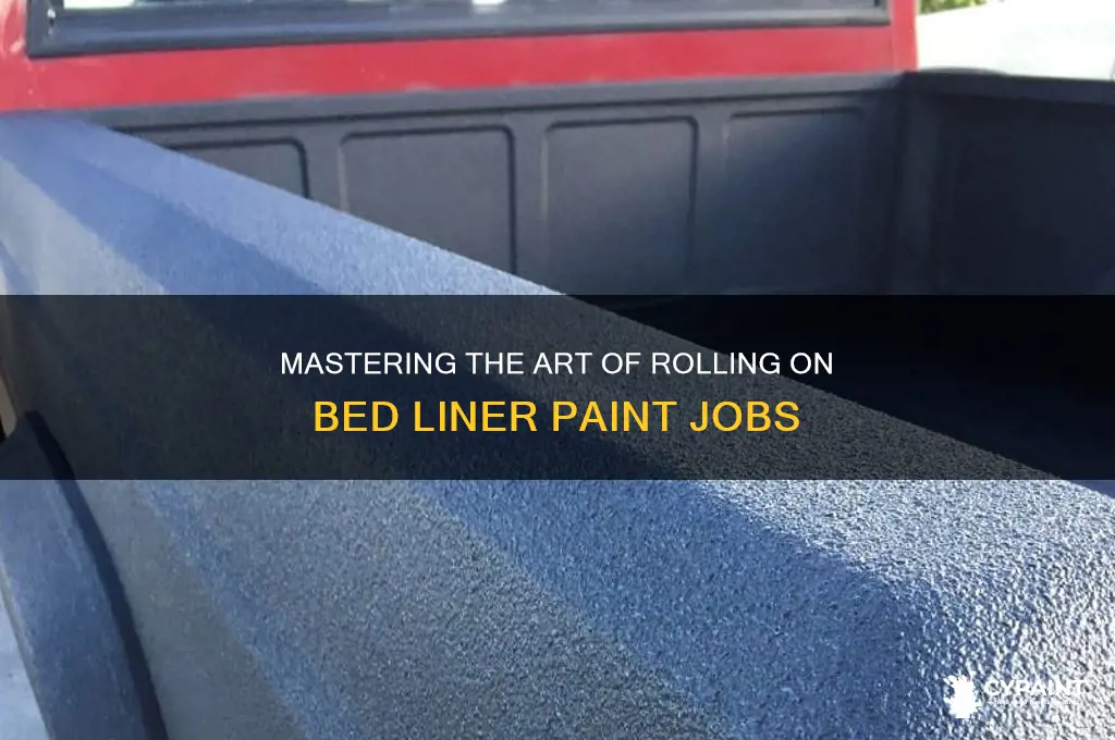 how to roll on bed liner paint job