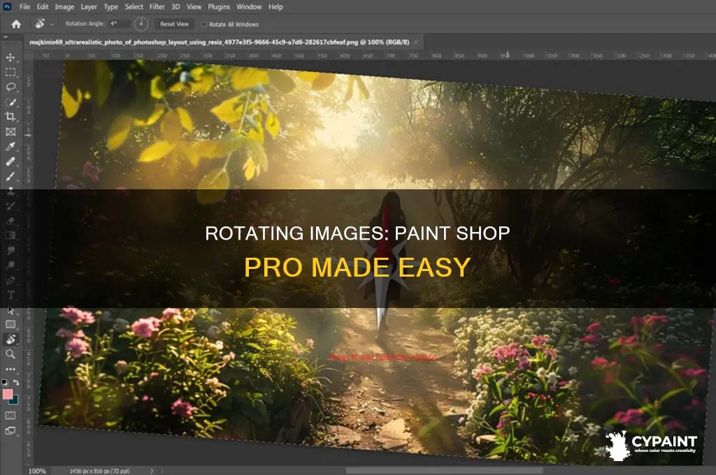 how to rotate an image in paint shop pro