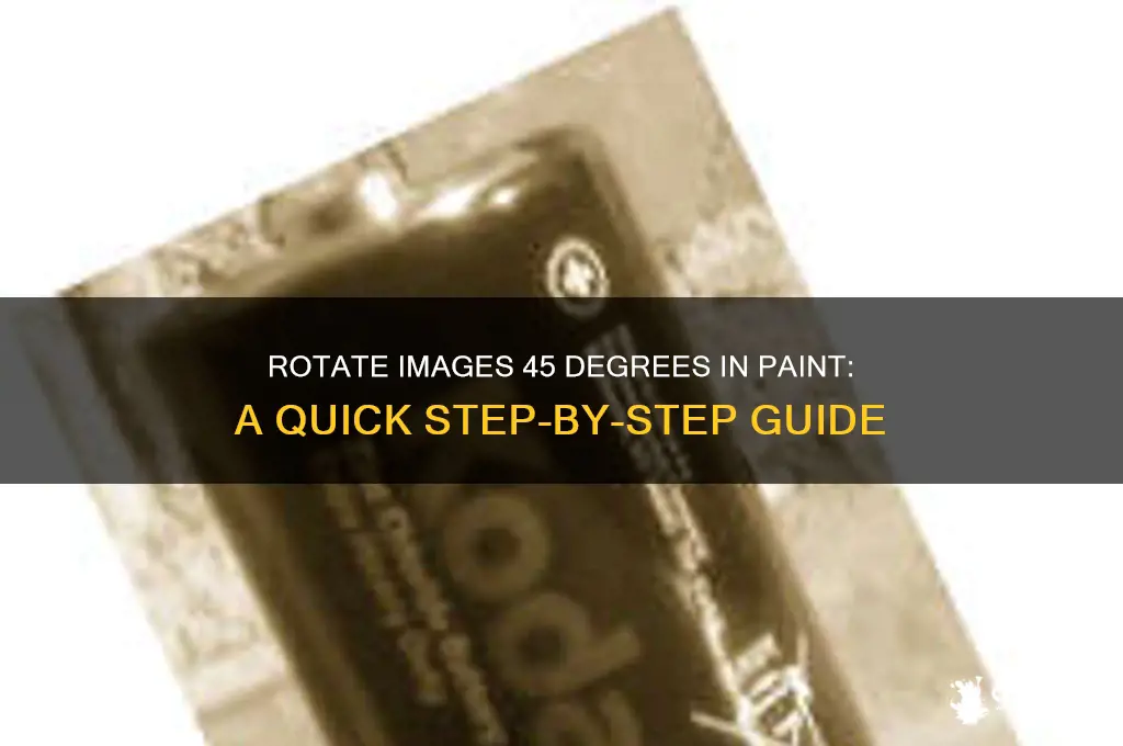 how to rotate image 45 degrees in paint