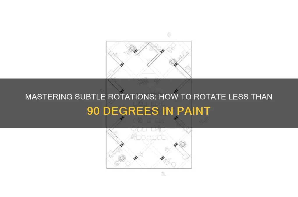 how to rotate in paint less than 90