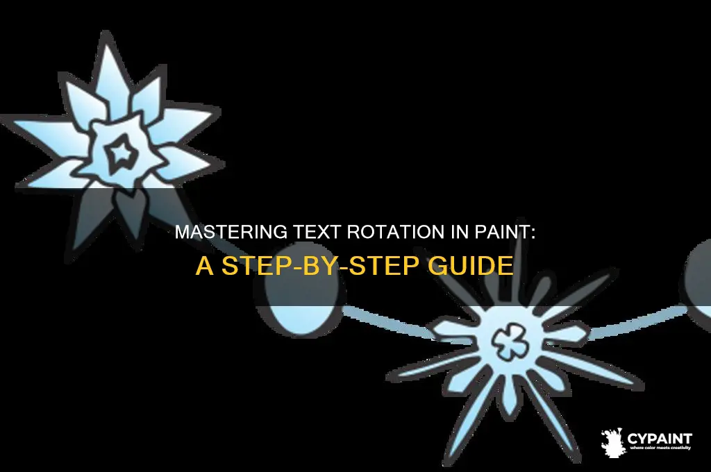 how to rotate the written material in paint