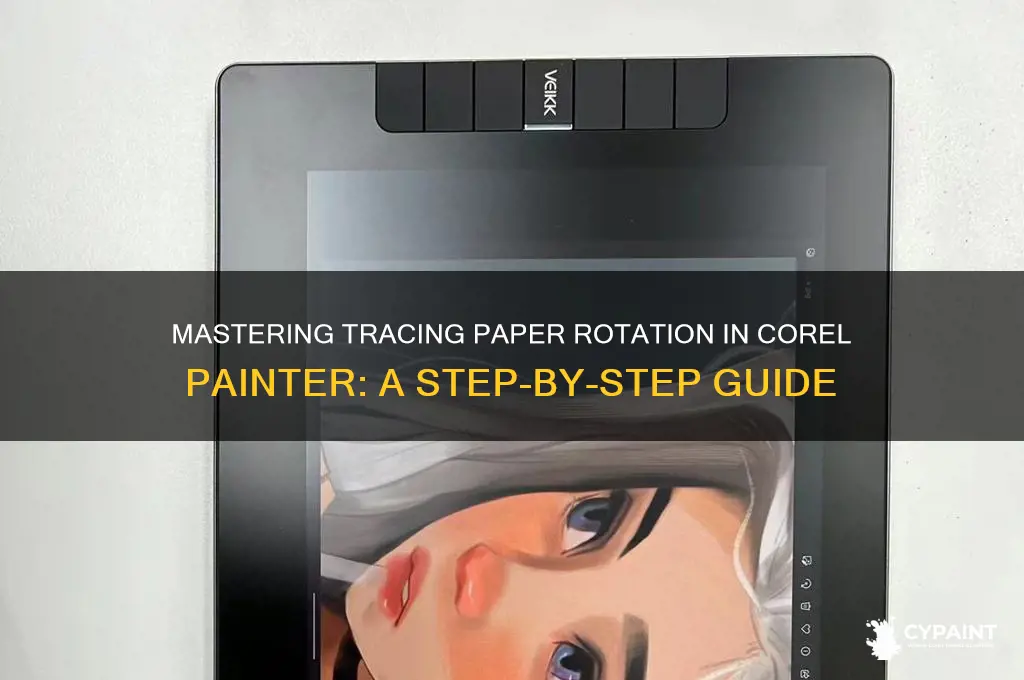 how to rotate tracing paper on corel painter