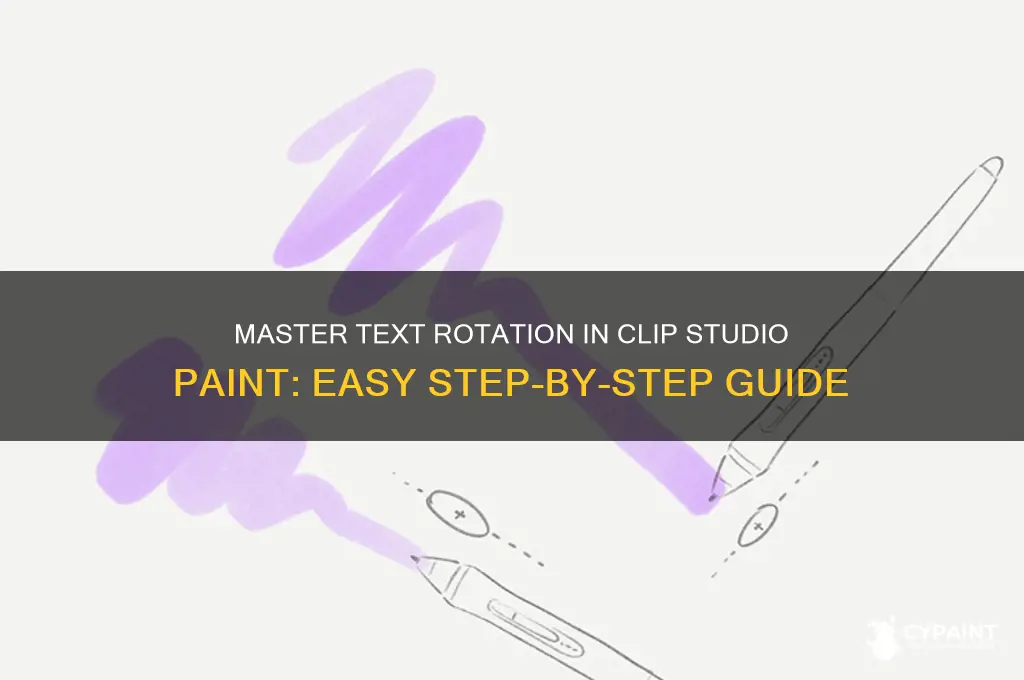 how to rotate txt in clip studeo paint