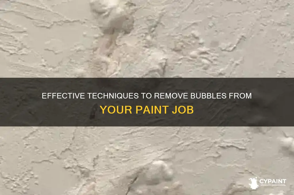 how to rove bubbles from paint job