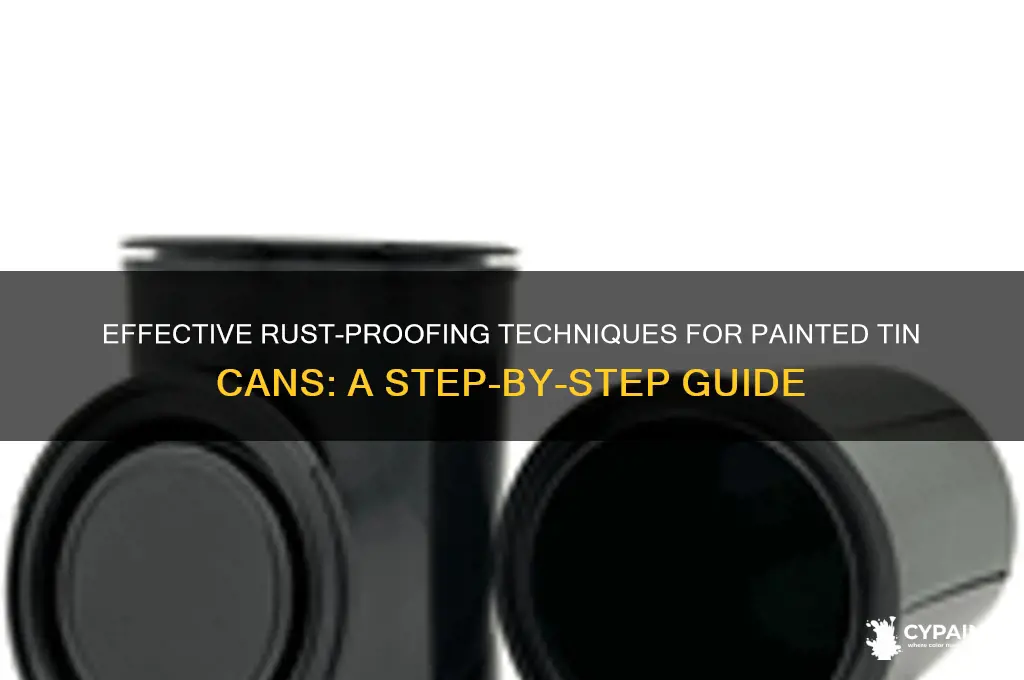 how to rust proof tin cans that have been painted