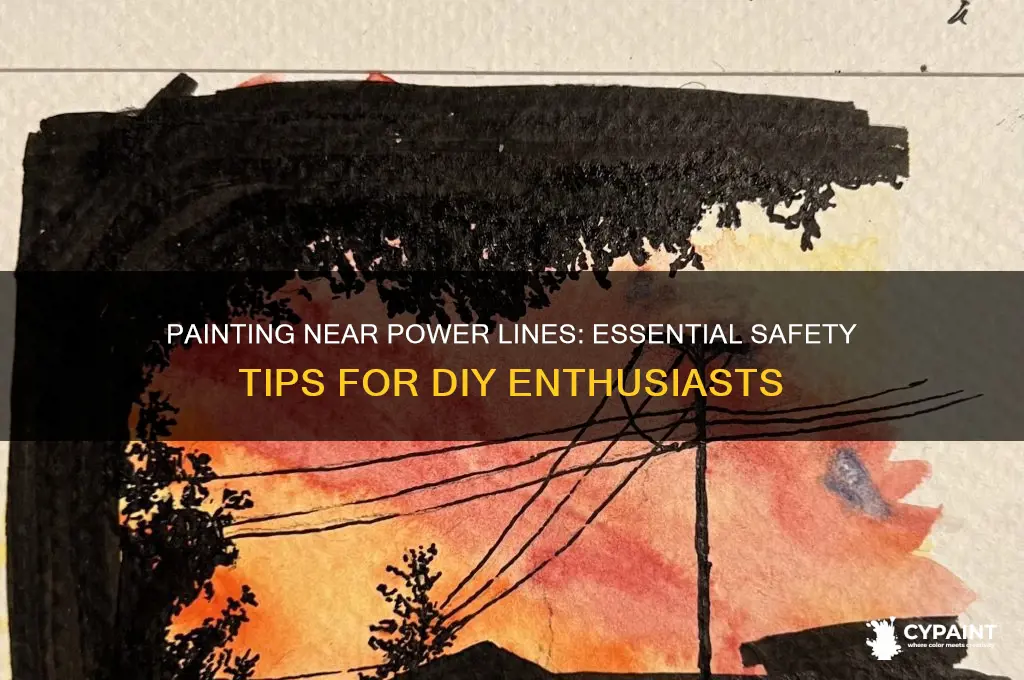 how to safely paint around power lines