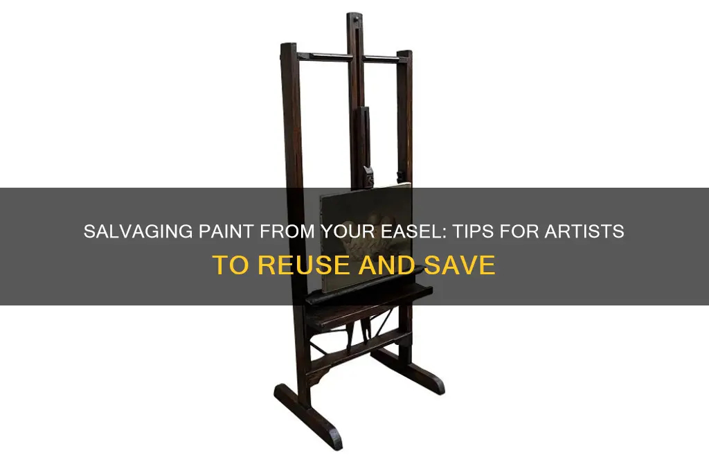 how to salvage paint from an easel