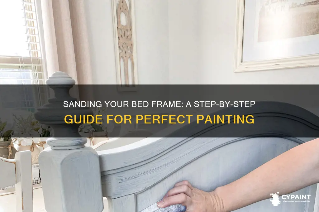 how to sand a bed frame to paint
