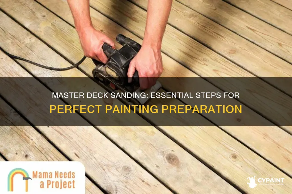 how to sand a deck before painting