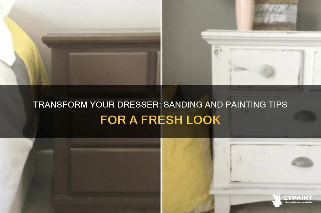 how to sand a dresser and paint it