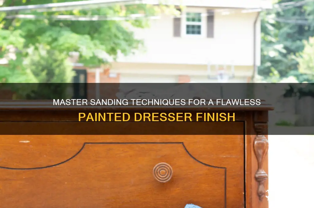 how to sand a dresser before painting