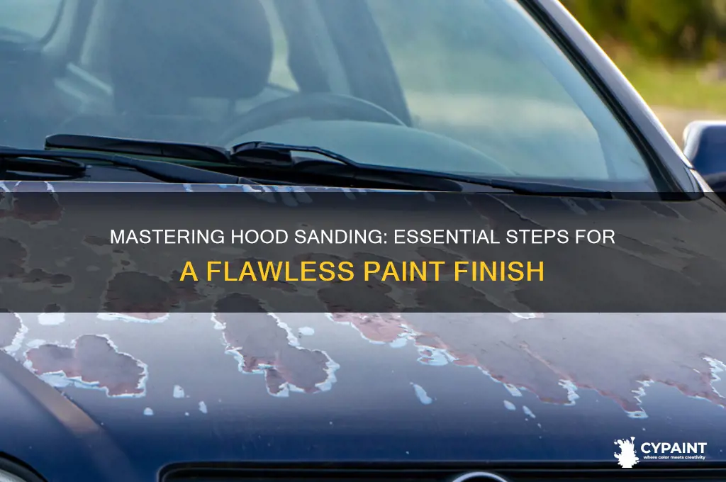 how to sand a hood for painting