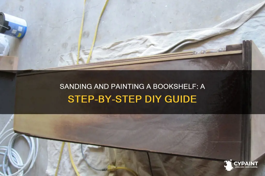 how to sand and paint a bookshelf