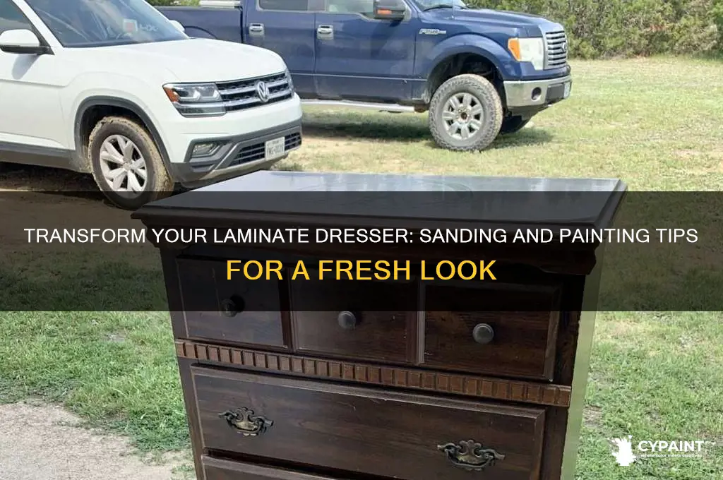 how to sand and paint a laminate dresser