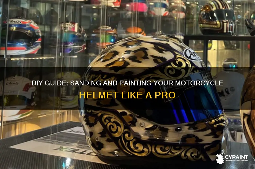 how to sand and paint a motorcycle helmet